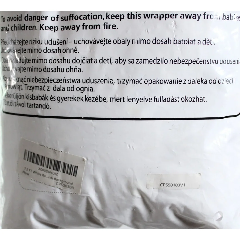 Elastic White Soft Backdrop Curtain 100 x 46 in